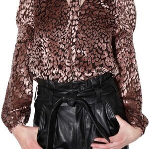 Walter Baker Reese Printed cheetah Top